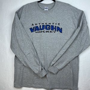 Gildan Men’s Long Sleeve Hockey T-shirt Gray XLarge
